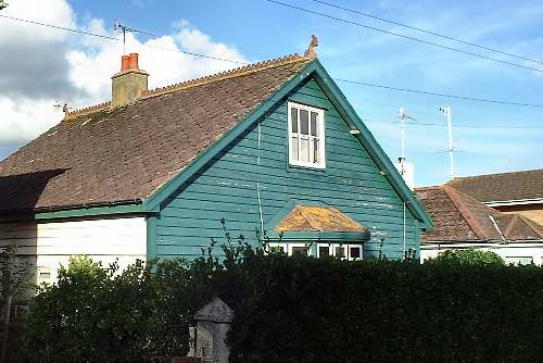 green  cladded cottage Roberts Road Lancing