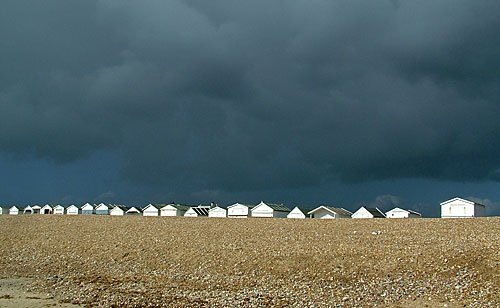 Beach Huts before rain