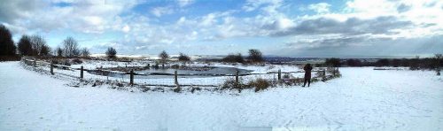 Dewpond in snow